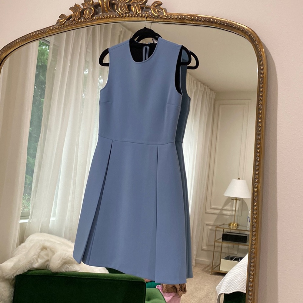 Gucci light blue dress with pleats in the front